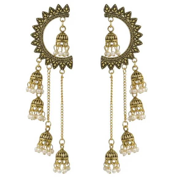 Gold_Alloy_Half_Moon_Chandbali_Jhumki_Chain_Earrings_For_Women
