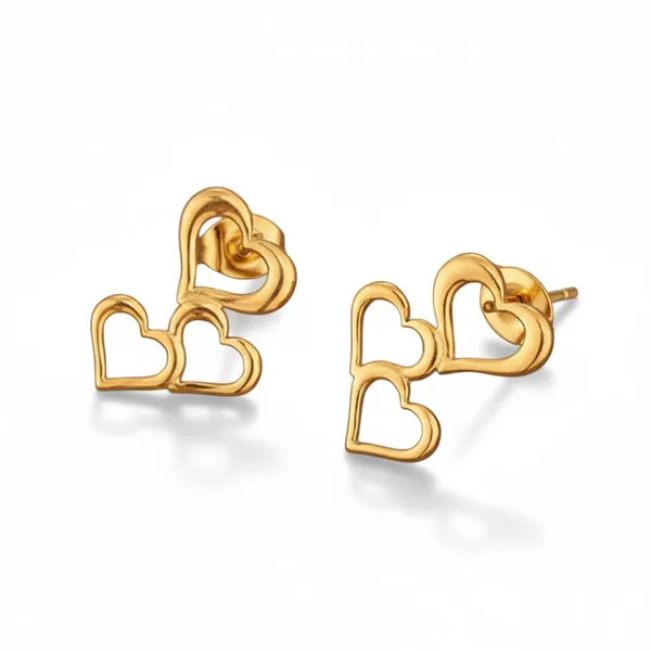 Gold_Stainless_Steel_AntiTarnish_Heart_Stud_Earrings_For_Women