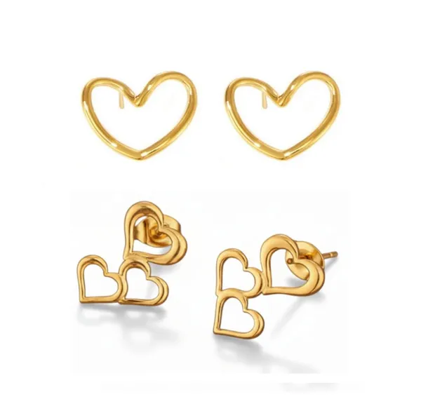 Gold_Stainless_Steel_AntiTarnish_Heart_Stud_Earrings_Combo_For_Women