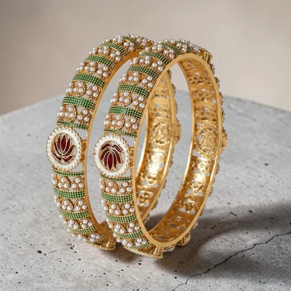 Gold_Alloy_Lotus_Pearl_Kundan_Kada_Bangles_Set_For_Women_Pack_Of_2