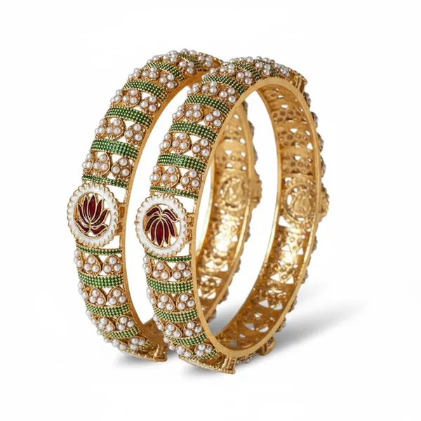 Gold_Alloy_Lotus_Pearl_Kundan_Kada_Bangles_Set_For_Women_Pack_Of_2