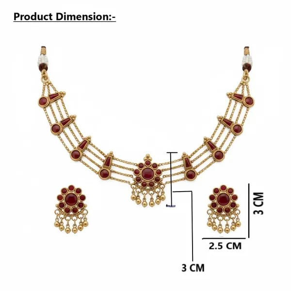 Gold_Brass_Red_Stone_South_Indian_Layered_Necklace_Set_For_Women