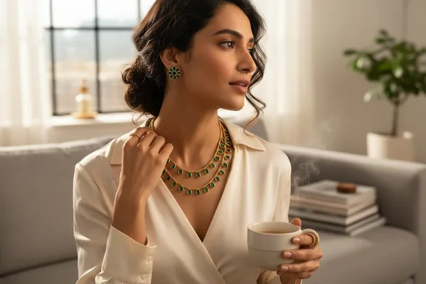 Gold_Alloy_Green_Stone_Layered_Ethnic_Necklace_Set_For_Women