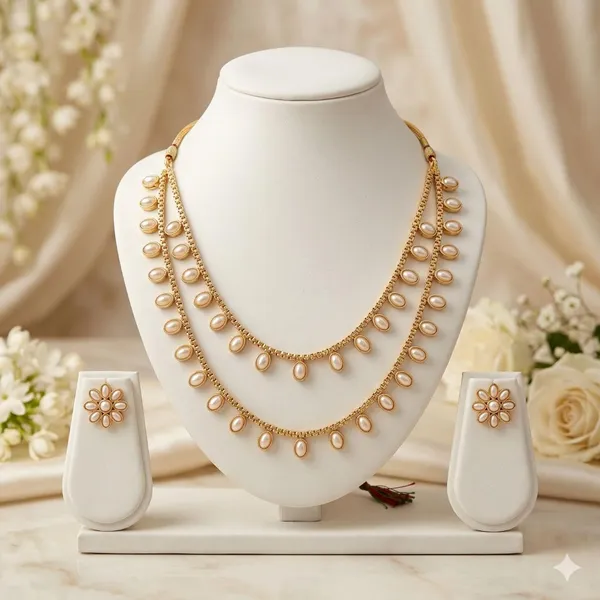 Gold_Alloy_Green_Stone_Layered_Necklace_Set_For_Women
