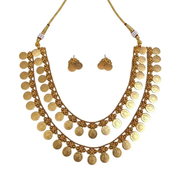 Gold_Brass_Antique_Kasu_Mala_Coin_Necklace_Set_For_Women