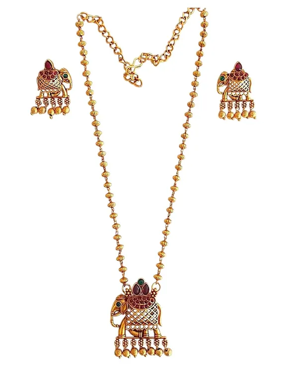 Gold_Brass_Matte_Antique_Temple_Pendant_Necklace_Set_For_Women