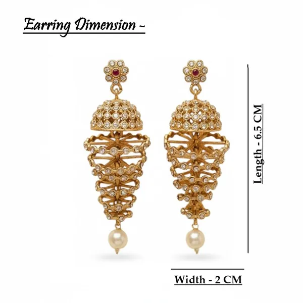 Gold_Brass_Spiral_Dome_Jhumka_Pearl_Drop_Earrings_For_Women