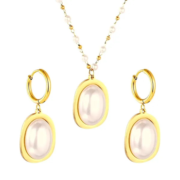 Gold_Stainless_Steel_Heart_Pearl_Necklace_Set_For_Women