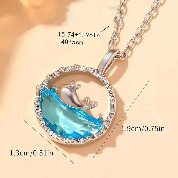 Silver_Stainless_Steel_Dolphin_Pendant_Necklace_For_Women