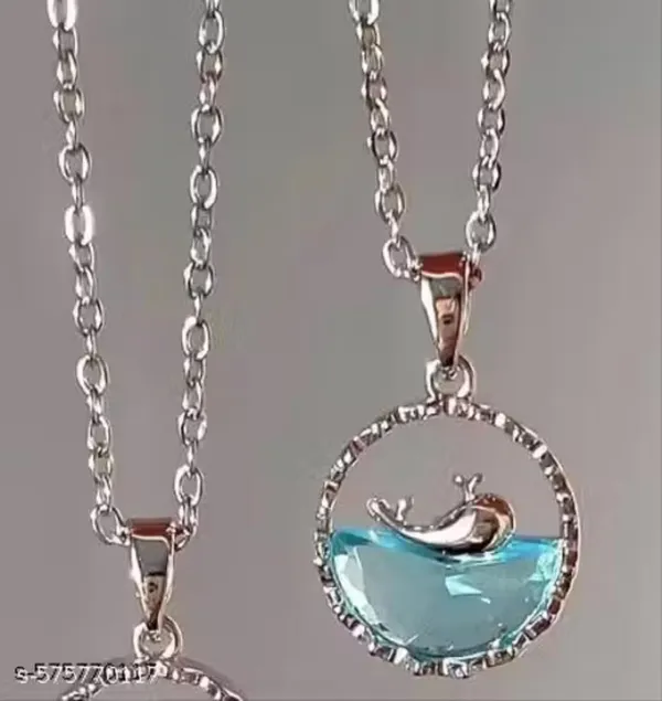 Silver_Stainless_Steel_Dolphin_Pendant_Necklace_For_Women