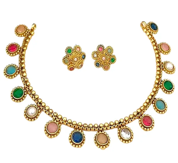 Multicolor_Brass_Ethnic_Stone_Necklace_Set_For_Women