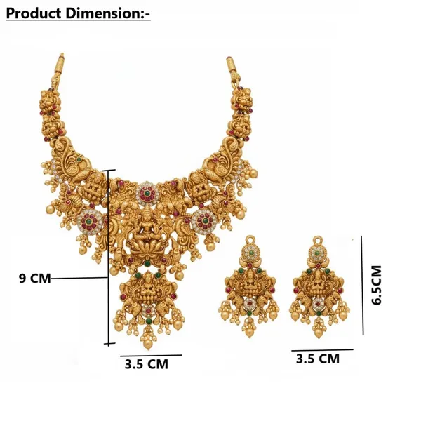 Gold_Brass_Lakshmi_Peacock_Temple_Bridal_Necklace_Set_For_Women
