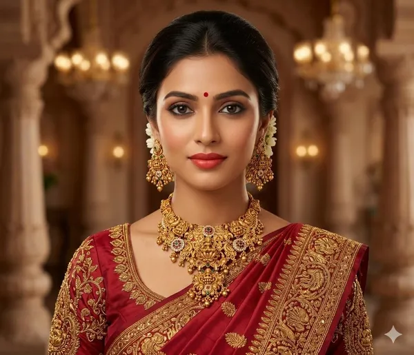 Gold_Brass_Lakshmi_Peacock_Temple_Bridal_Necklace_Set_For_Women