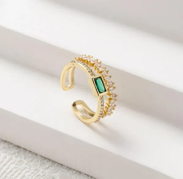 Gold_Stainless_Steel_Baguette_Stone_Adjustable_Finger_Ring_For_Women