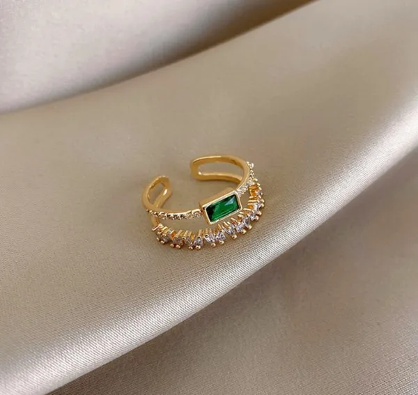 Gold_Stainless_Steel_Baguette_Stone_Adjustable_Finger_Ring_For_Women