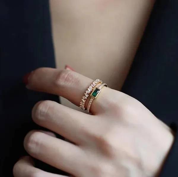 Gold_Stainless_Steel_Baguette_Stone_Adjustable_Finger_Ring_For_Women