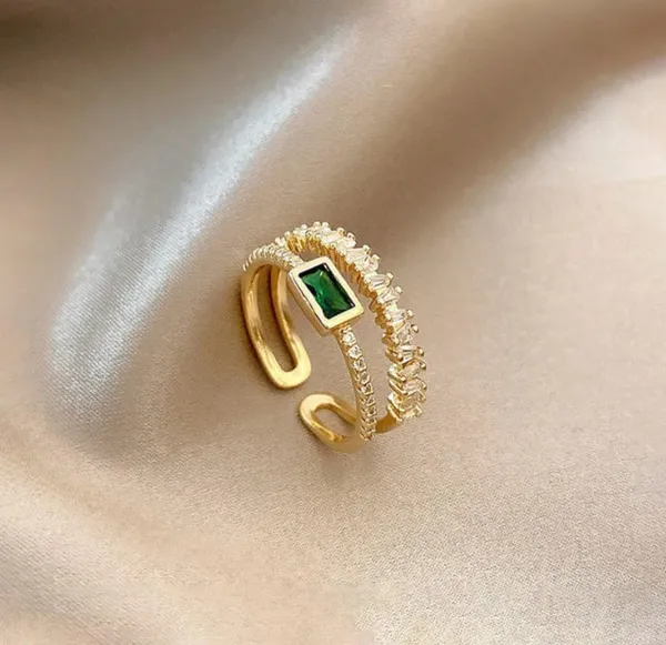 Gold_Stainless_Steel_Baguette_Stone_Adjustable_Finger_Ring_For_Women