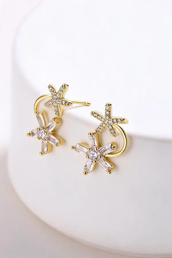 Gold_Brass_Zirconia_Flower_Stud_Earrings_For_Women_Pack_Of_2
