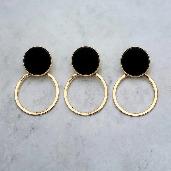 Black_Gold_Plated_Crystal_Circular_Drop_Earrings_For_Women_Pack_Of_3