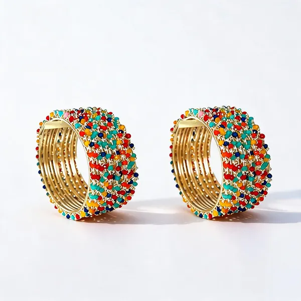 Multicolor_Beaded_Handcrafted_Bangles_Set_For_Women_Pack_Of_12