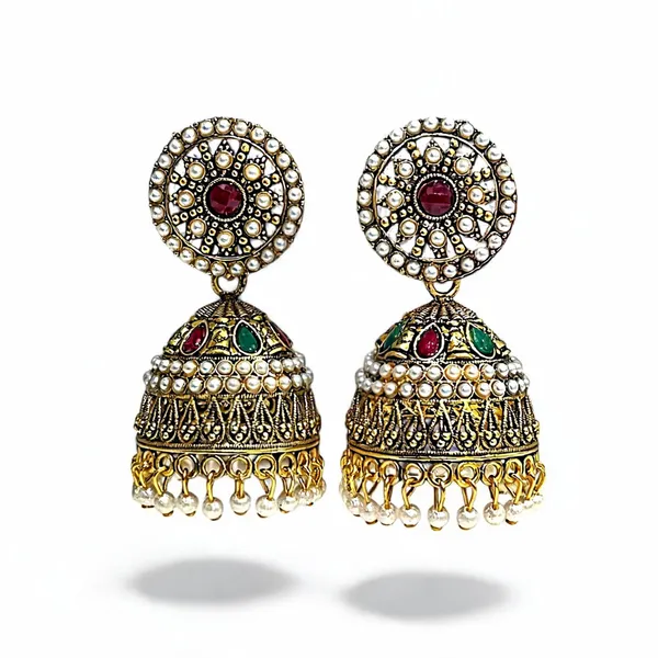 Gold_Brass_Pearl_Studded_Jhumka_Earrings_For_Women_Pack_Of_2