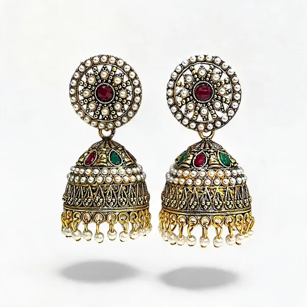 Gold_Brass_Pearl_Studded_Jhumka_Earrings_For_Women_Pack_Of_2