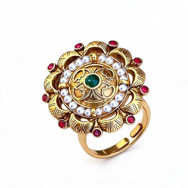 Gold_Brass_Ethnic_Adjustable_Finger_Ring_For_Women