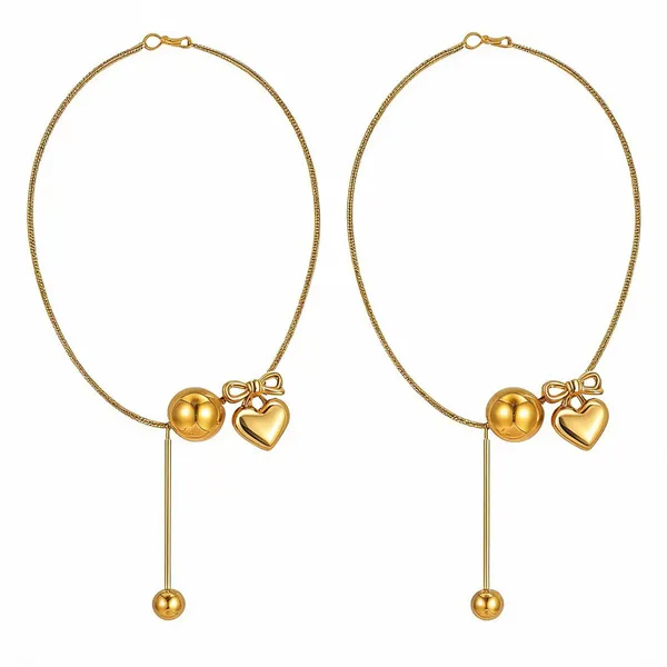 Gold_Stainless_Steel_Anti_Tarnish_Heart_Pendant_Necklace_For_Women_Pack_Of_2