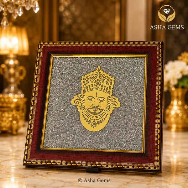 Khatu_Syam_Ji_Gold_&_Pyrite_Wall_Photo_Frame