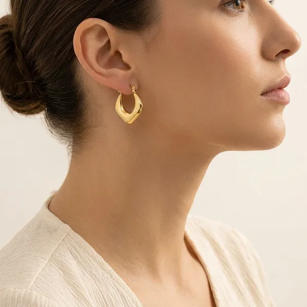 Golden_Anti-Tarnish_Steel_Geometric_Square-Curve_Chunky_Hoop_Earrings_For_Women