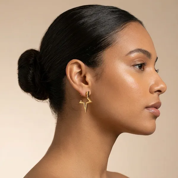 Golden_Anti-Tarnish_Steel_Star_Shaped_Stud_Earrings_For_Women