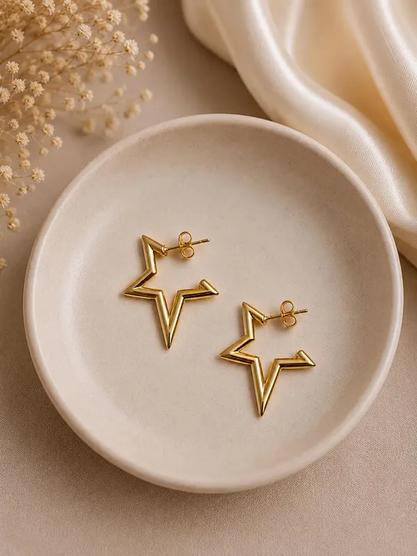 Golden_Anti-Tarnish_Steel_Star_Shaped_Stud_Earrings_For_Women