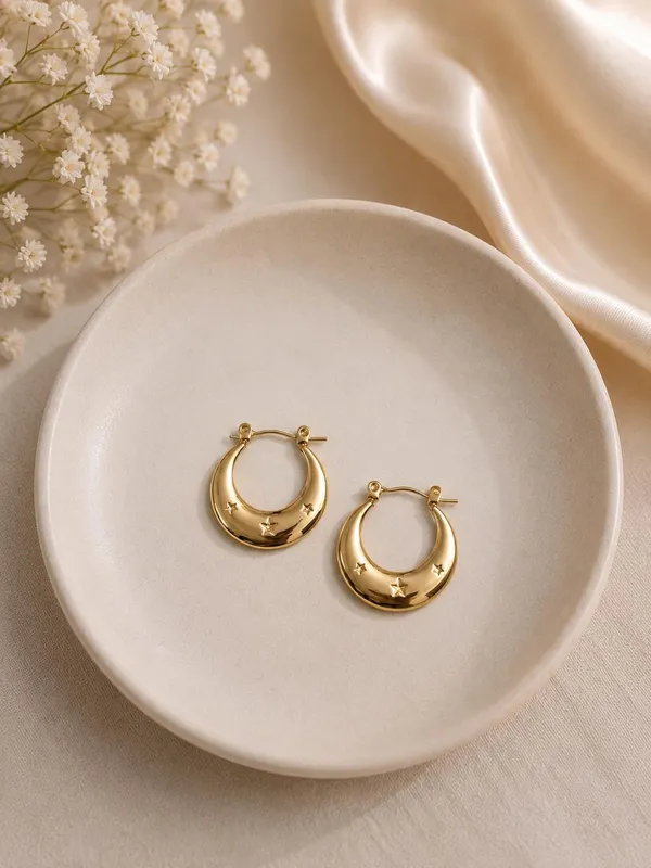 Golden_Anti-Tarnish_Steel_Crescent_Moon_Star_Hoop_Earrings_For_Women