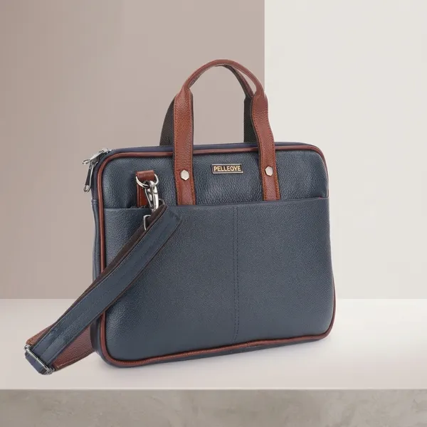 Blue_Leather_Laptop_Bag_For_Men_And_Women