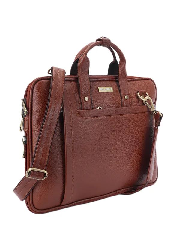 Tan_Leather_Laptop_Bag_For_Men_And_Women