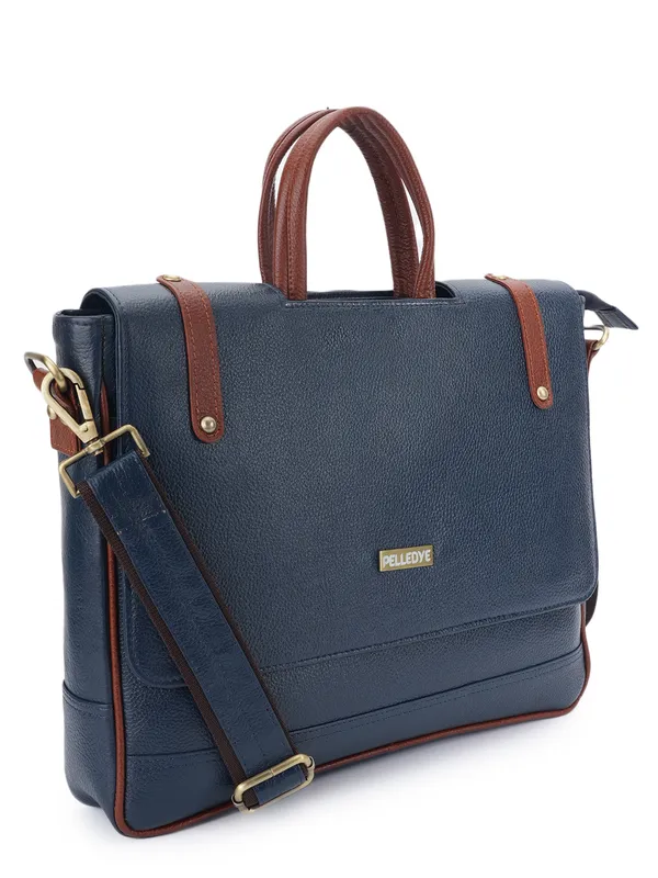 Blue_Leather_Laptop_Bag_For_Men_And_Women