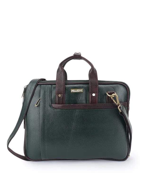 Green_Leather_Laptop_Bag_For_Men_And_Women