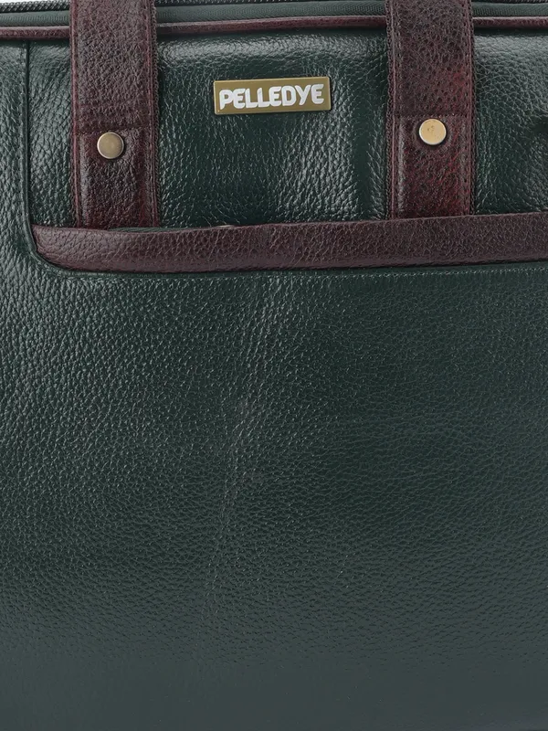 Green_Leather_Laptop_Bag_For_Men_And_Women