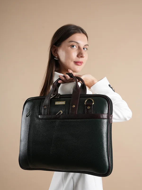 Green_Leather_Laptop_Bag_For_Men_And_Women