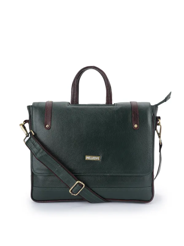 Green_Leather_Laptop_Bag_For_Men_And_Women
