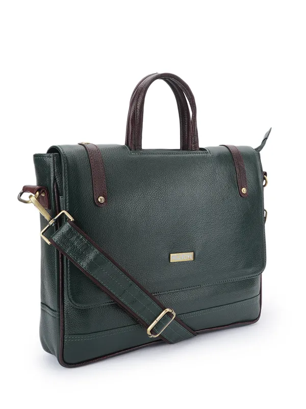Green_Leather_Laptop_Bag_For_Men_And_Women