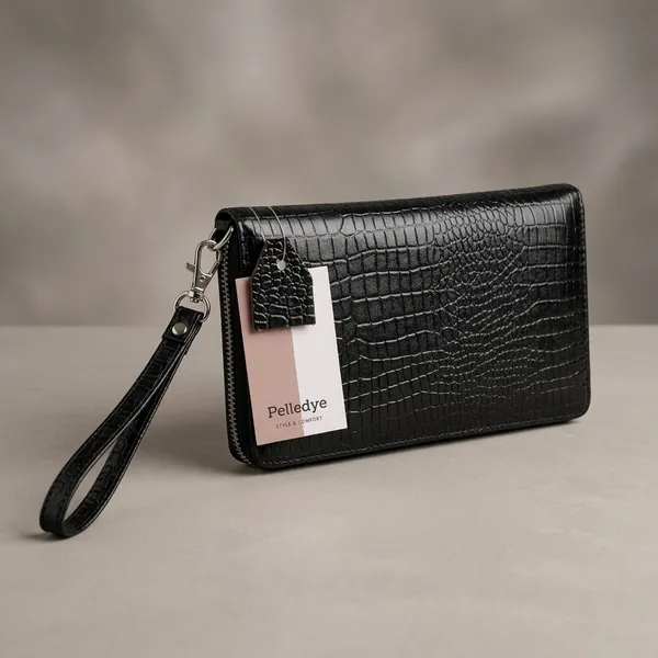 Black_Leather_Zip_Wallet_For_Women