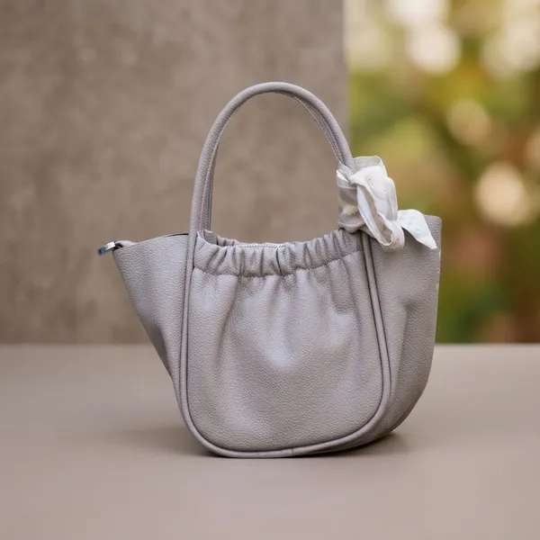 White_Leather_Bowtique_Shoulder_Bag_For_Women