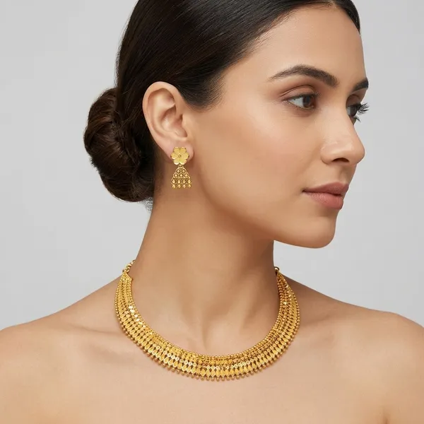 Gold_1_Gram_Gold_Necklace_And_Earring_Set_For_Women