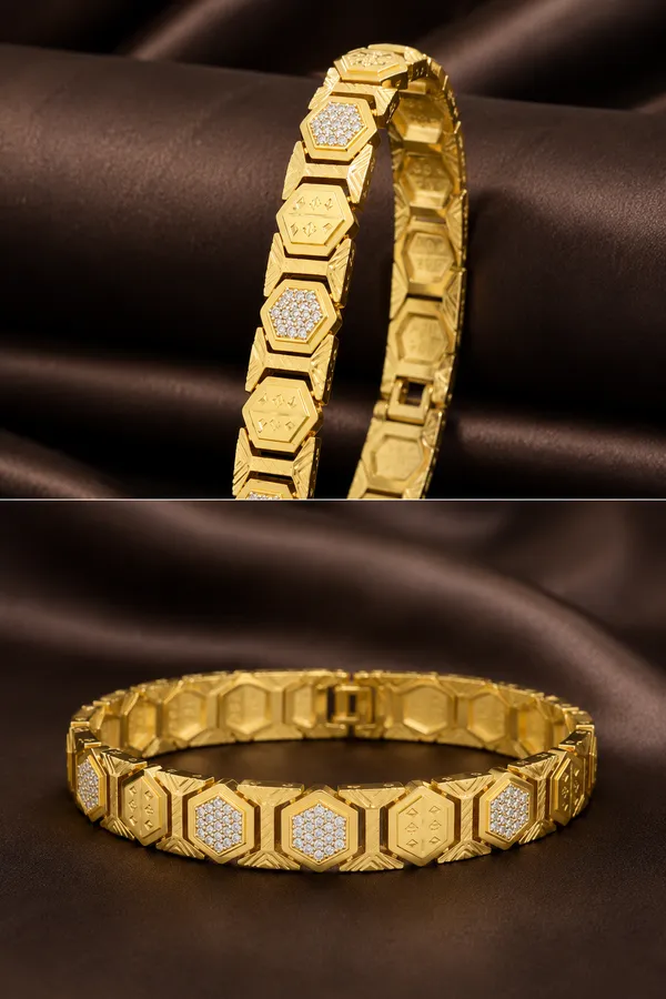 Premium_One_Gram_Gold_Plated_Hexagon_Bracelet_for_Gents_|_Daily_Wear_|_Bablu_Bhai_Jewels