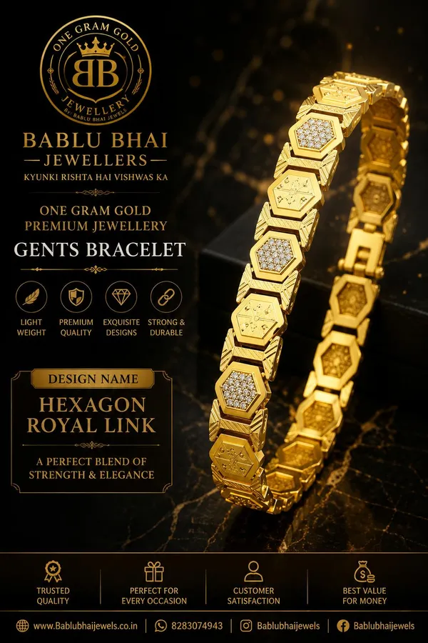 Premium_One_Gram_Gold_Plated_Hexagon_Bracelet_for_Gents_|_Daily_Wear_|_Bablu_Bhai_Jewels