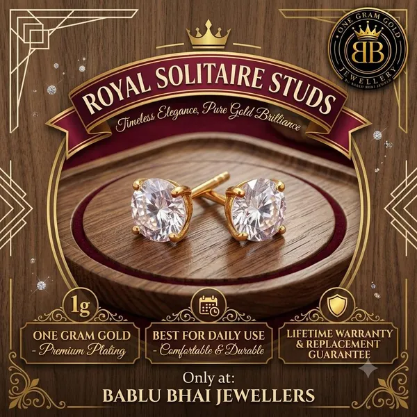 SOLITAIRE_STUDS_IN_1_GRAM_GOLD_PLATING_|_For_Men_&_Women_|_Best_for_Daily_Use