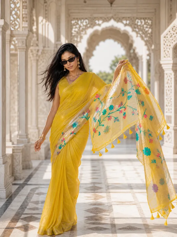 The_Golden_Aviary_Saree
