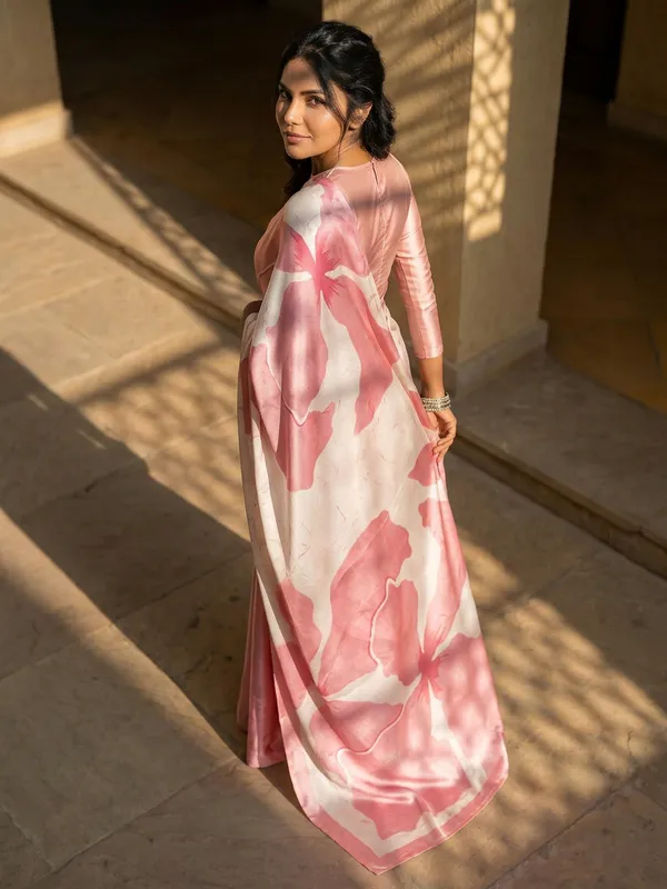 Blush_Petal_Satin_Saree