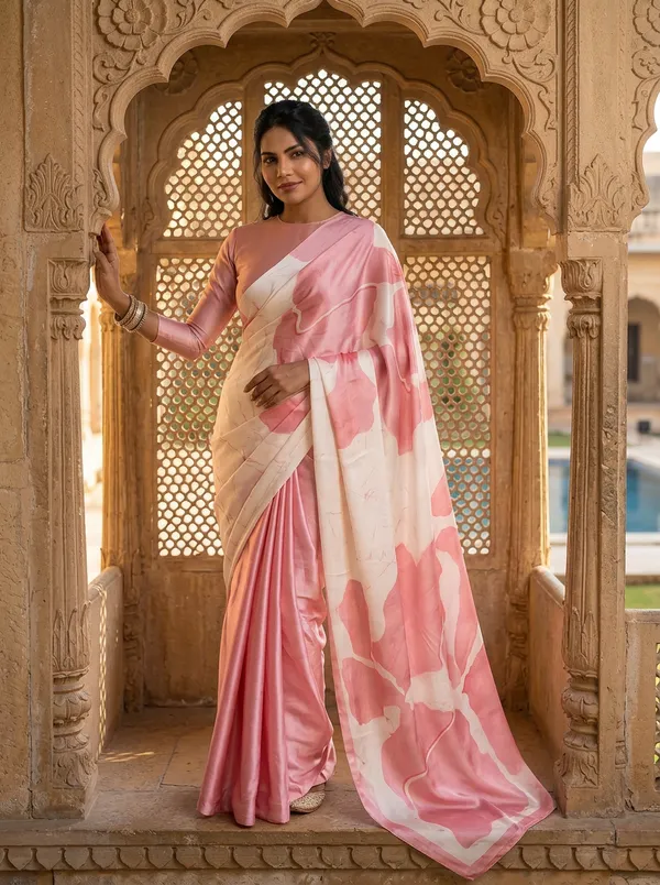 Blush_Petal_Satin_Saree